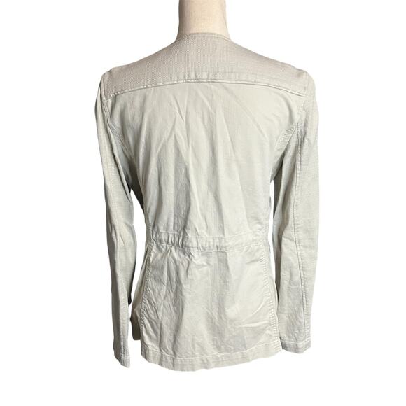 LOFT Outlet | Women's Beige Cinched Waist Zip Pockets Utility Jacket Sz S - Picture 3 of 4